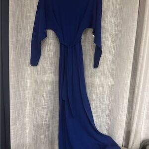 Vintage Trimingham’s Bermuda 100% Lamb’s Wool Elegant Blue Women's Sweater Dress